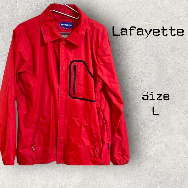 a315 Lafayette メンズ　ラファイエット赤いナイロンジャケット