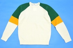 Mr. GENTLEMAN ミスタージェントルマン ATHLETICS KNIT アスレチックスニット L WHITE セーター アスレティック MISTERGENTLEMAN