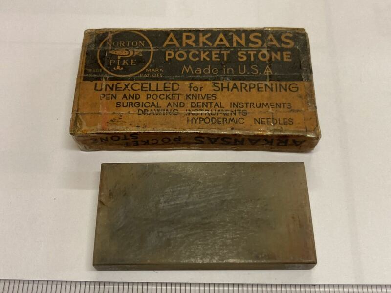 砥石 ARUKANSAS アルカンサス 1個 中古品1 長期保管品 POCKET STONE Made In U.S.A アメリカ産