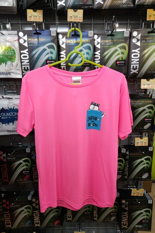 【GOSEN　Tシャツ　S】GOSEN（ゴーセン） Tシャツ　ネオンピンク　S　新品未使用タグ付き　バドミントン　テニス 