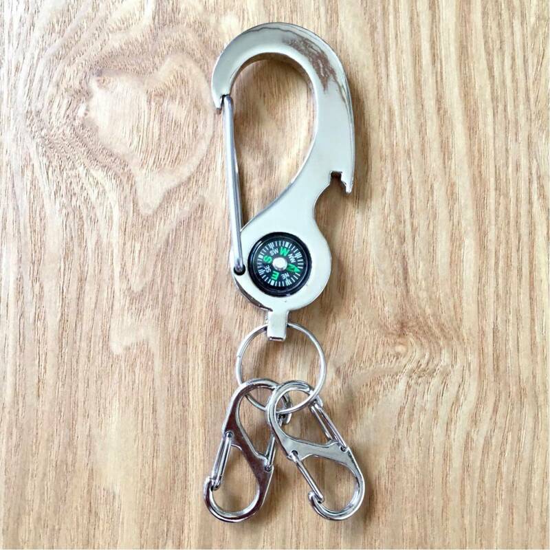 未使用 BEAMS Carabiner Multi tool Keyholder ビームス カラビナ マルチツール キーホルダー 日本製 EDC CAMP OUTDOOR FISHING HUNTING