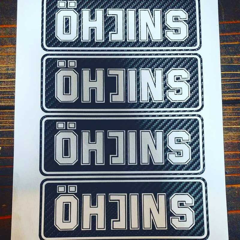 オージンズ　OHLINS オーリンズ ステッカー カッティングステッカー パロディステッカー　カーボン風