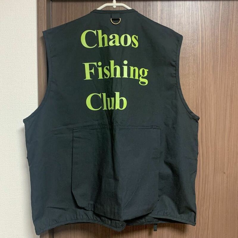 Chaos Fishing Club フィッシングベスト L ベスト 黒 カオスフィッシングクラブ