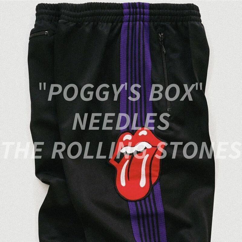 POGGY’S BOX 限定 別注 ニードルズ NEEDLES ニードルス × The Rolling Stones ザ ローリングストーンズ TRACK PANT トラックパンツ S