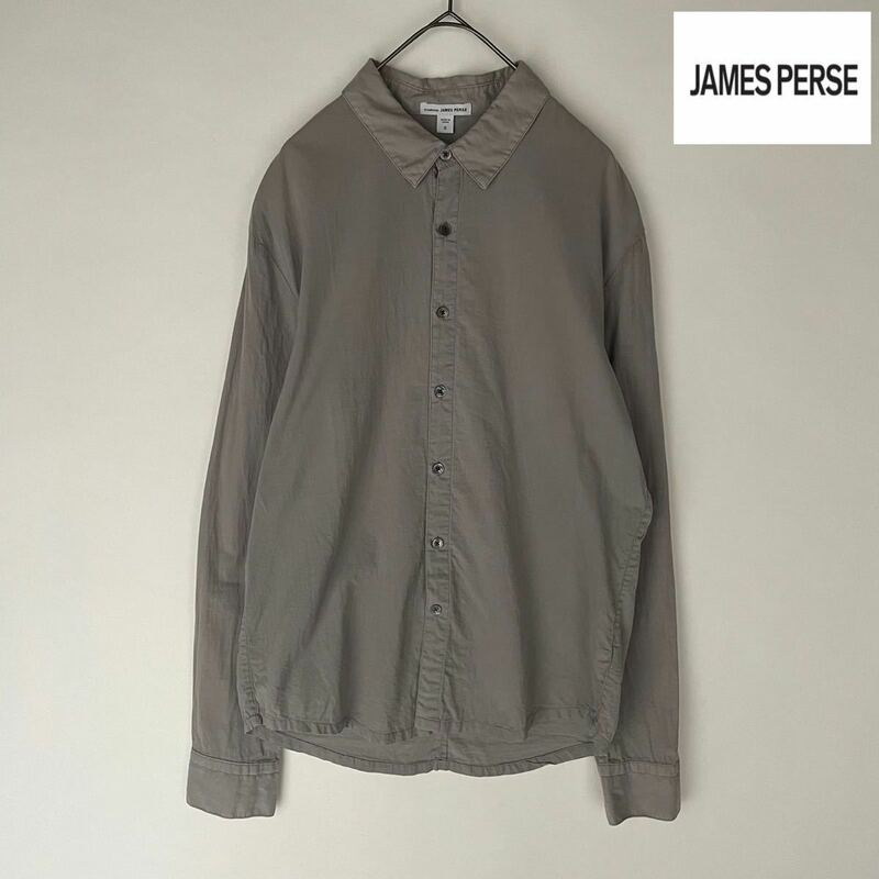 STANDARD JAMES PERSE スタンダードジェームスパース コットンスタンダードシャツ シャツ トップス 長袖シャツ コットン100% グレー size 0