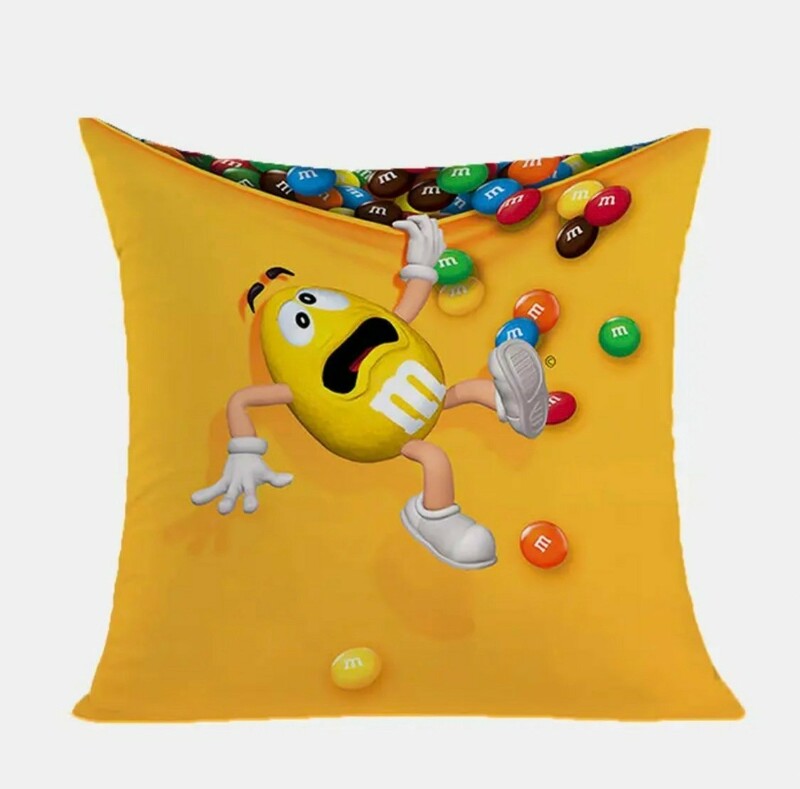 【送料無料】M&M'S エムアンドエムズ クッションカバー 枕 カバー アメリカン雑貨 ガレージ インテリア ムーンアイズ ヴィンテージ