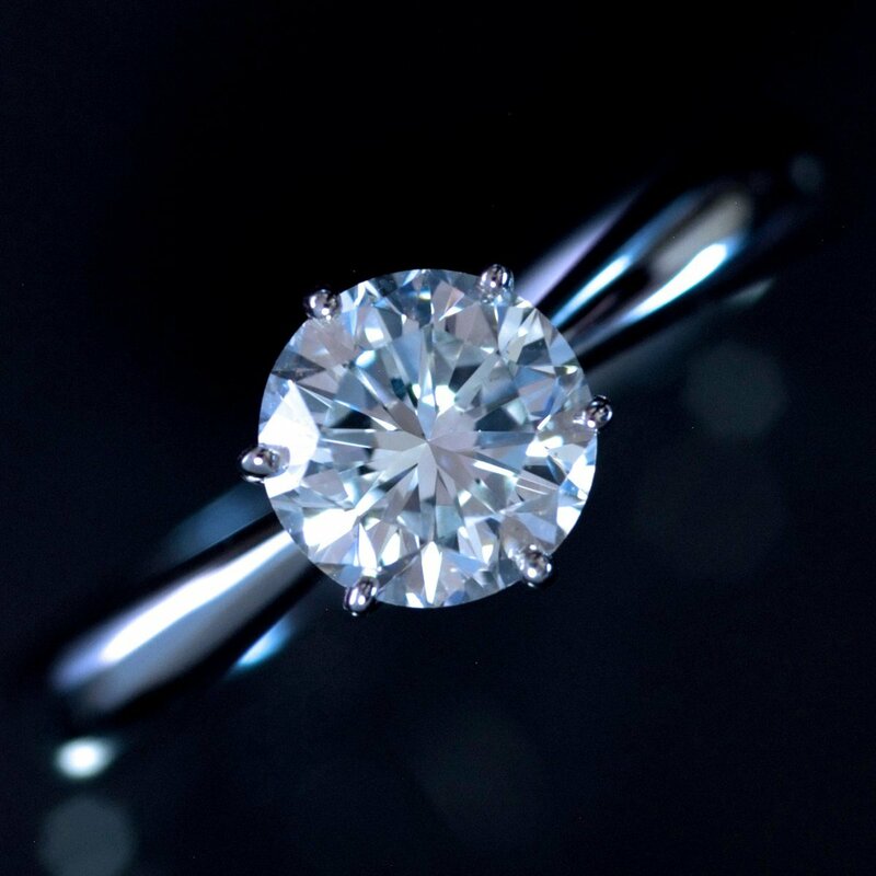 F2269 本格の婚約指輪【HOSHI no SUNA】星の砂 天然大粒絶品ダイヤモンド１．００ct 最高級Pt950無垢セレブリティリング