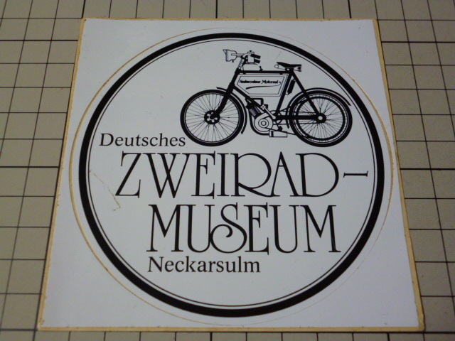 正規品 Deutsches ZWEIRAD MUSEUM Nackarsulm ステッカー (103mm)
