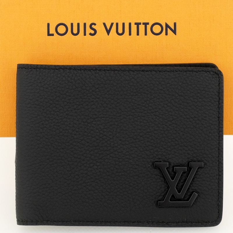 【未使用品】ルイヴィトン ポルトフォイユ・ミュルティプル 二つ折り財布 LV アエログラム ブラック M69829 RFID（ICチップ入り