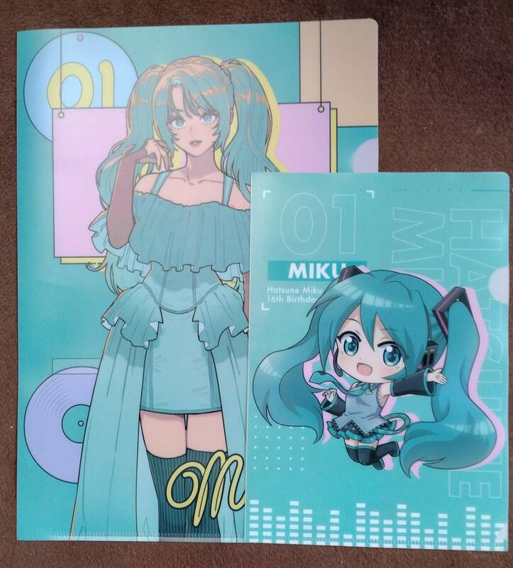 【新品】初音ミク 16th Birthdayくじ　クリアファイルセット賞