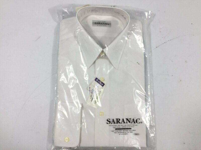 SARANAC　　メンズワイシャツ　　　長袖　　A　37-74　　ホワイト　　　未使用品　　TH9.056