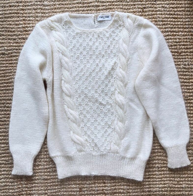 ヴィンテージ ** ケーブル編み ニットセーター vintage knit sweater