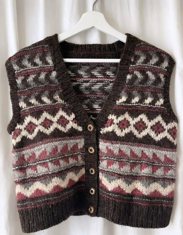 ヴィンテージ ** ウール ニットベスト vintage wool knit vest