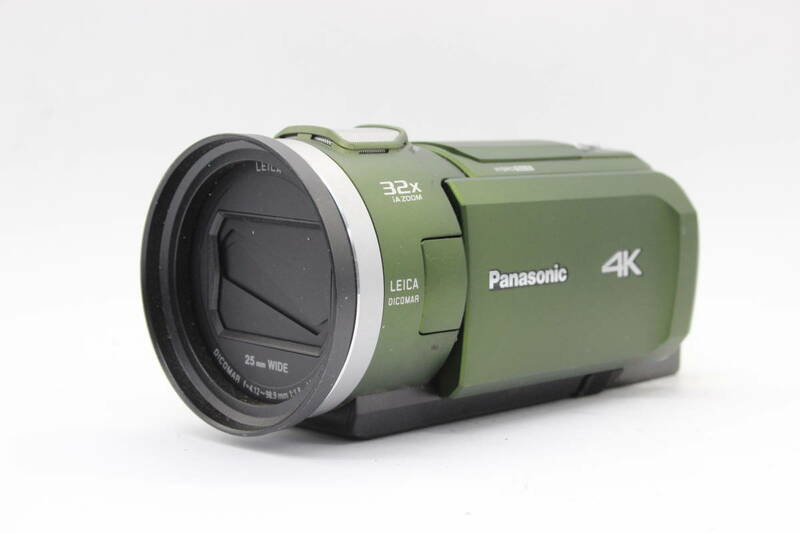 【返品保証】 【録画再生確認済み】パナソニック Panasonic HC-VX2M グリーン 32x バッテリー付き ビデオカメラ s1382