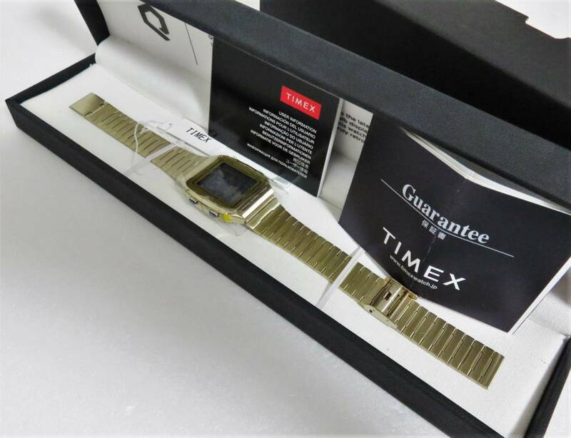 送料無料 定価2.2万 新品 Q TIMEX Reissue Digital LCA ゴールド キュー タイメックス リシュー デジタル 腕時計 TW2U72500 