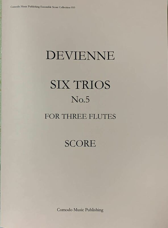 楽譜 フルート3重奏曲 ドヴィエンヌ作曲 6つのトリオ 第5番 スコア Devienne SIX TRIOS No.5 Score