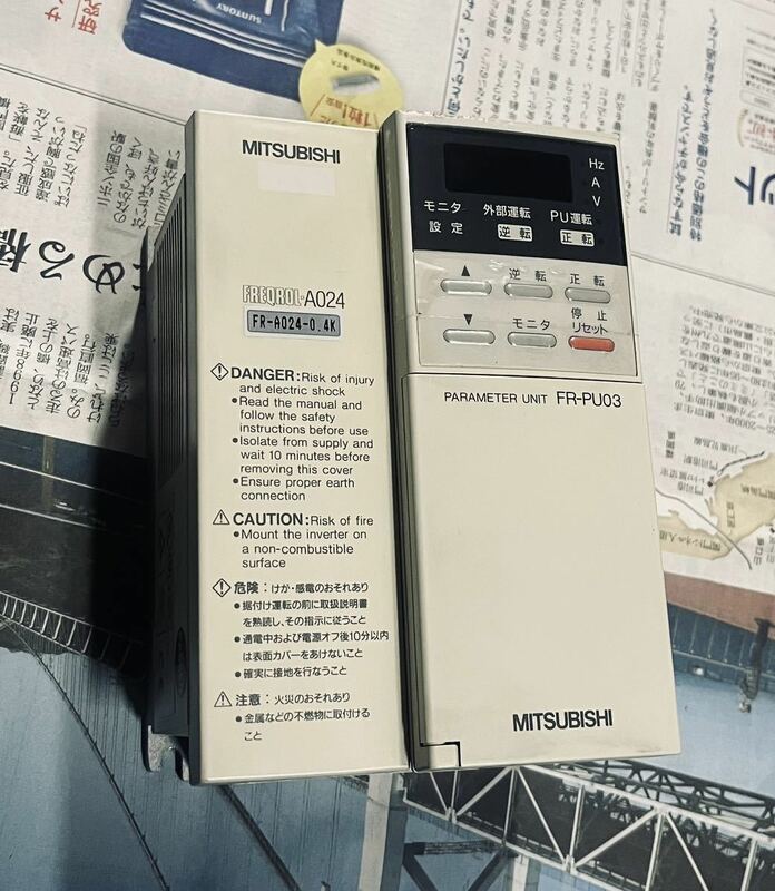 三菱 MITSUBISHI 小型インバーター FR-A024-0.4k 中古 