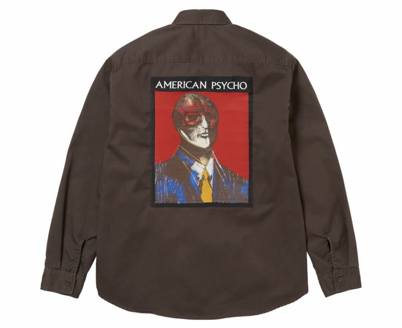 茶S Supreme American Psycho Work Shirt Brown ワークシャツ