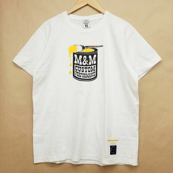 261460【Lサイズ】M&M CUSTOM PERFORMANCE コラボ MUSTARD HOTEL TEE マスタードホテル 半袖 Tシャツ ホワイト MHMM-02