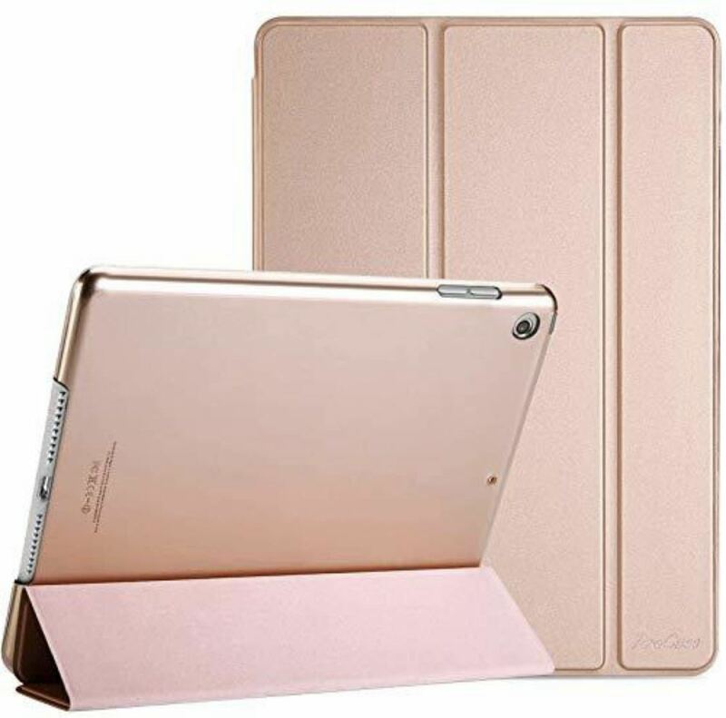 ProCase iPad 9/8/7 ケース (2021 2020 2019)半透明 ローズゴールド