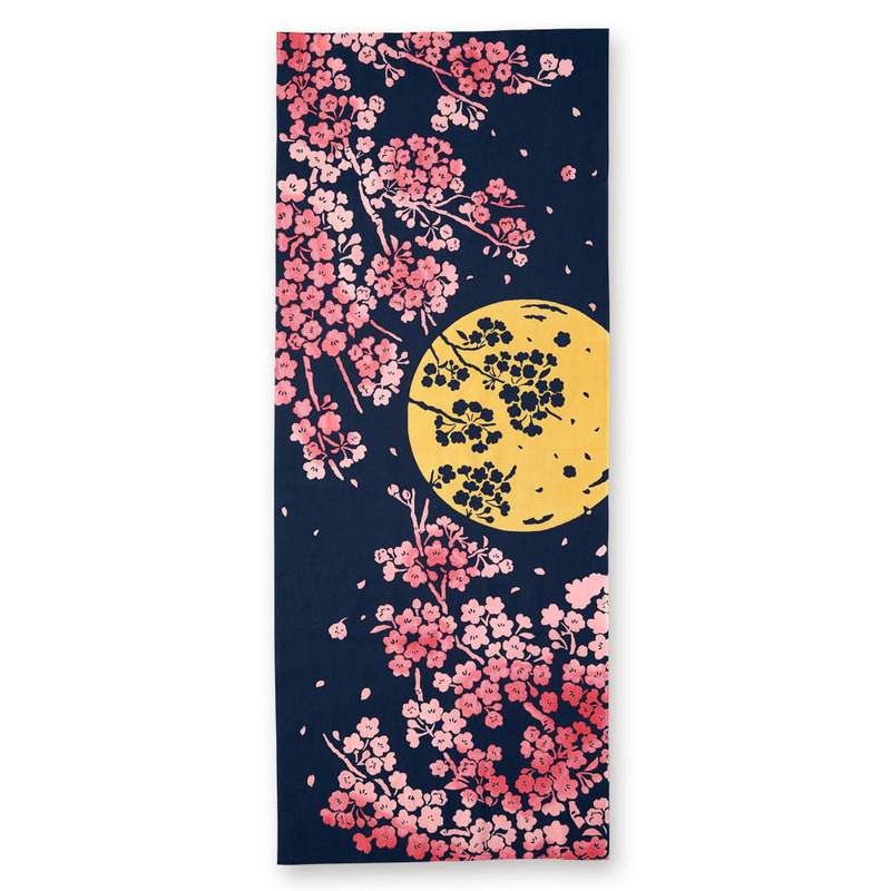 ☆ 月夜桜 ☆ kenema 手ぬぐい 季節 けねま てぬぐい 手ぬぐい タペストリー 手拭い 絵てぬぐい 絵手拭い 約 90×35cm 壁掛け おしゃれ
