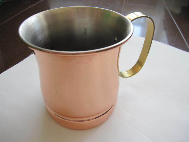 美品　銅製　ブロンズカラー　マグカップ　ステンレス製 保冷 　日本製 　USED