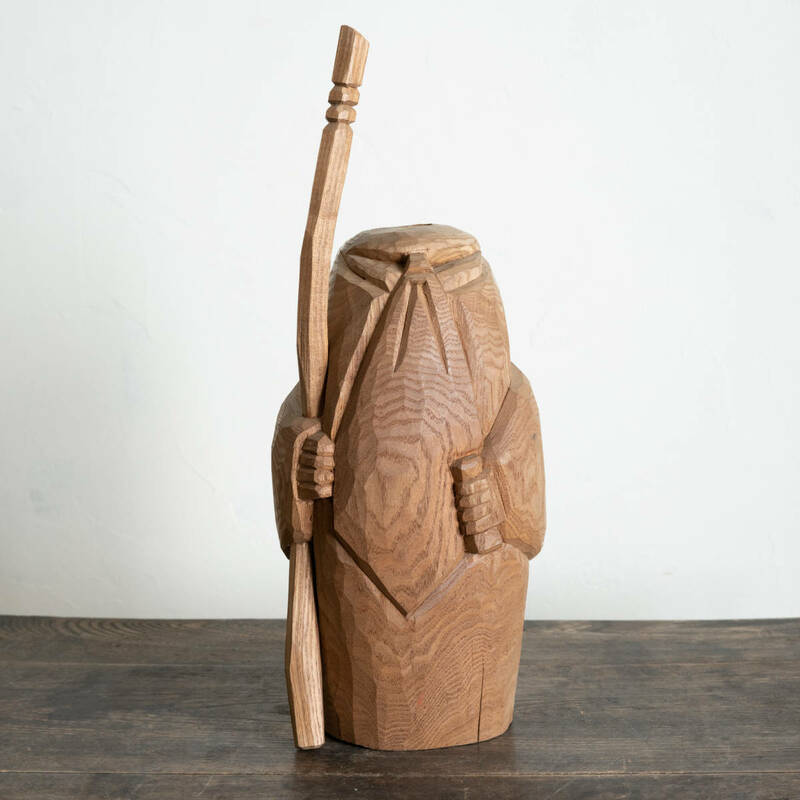 アイヌ エカシ ニポポ 木彫り 木製彫刻 置物 オブジェ 飾り 古道具 民芸 北海道 人形 