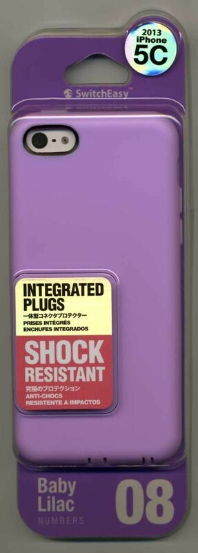 スマホケース カバー iPhone5c SwitchEasy パープル 紫 ソフト 液晶保護フィルム クロス NUMBERS Baby Lilac ベイビーライラック