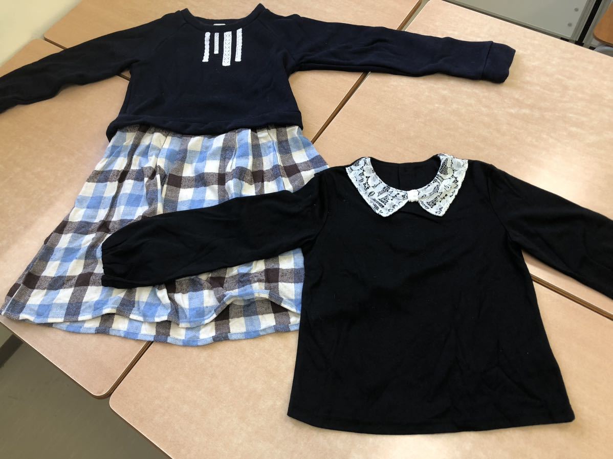 【美品 2点セット】studio clip スタジオ クリップ フェリシモ 女児用 長袖 ワンピース サイズ130