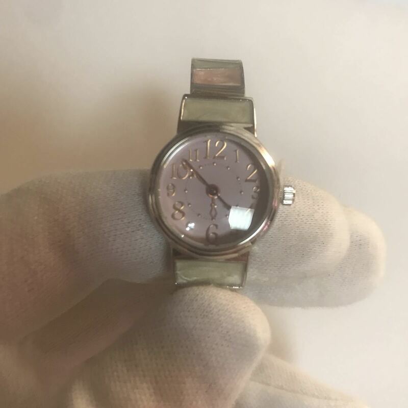 レディース腕時計　稼働品　TH-7680 ピンク文字盤　3針