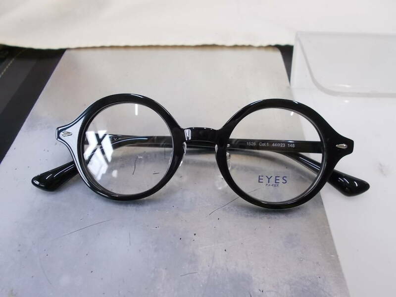 E'YES 超かっこいい 丸眼鏡 フレーム 1526-1 お洒落 クラシカルデザイン 極厚 