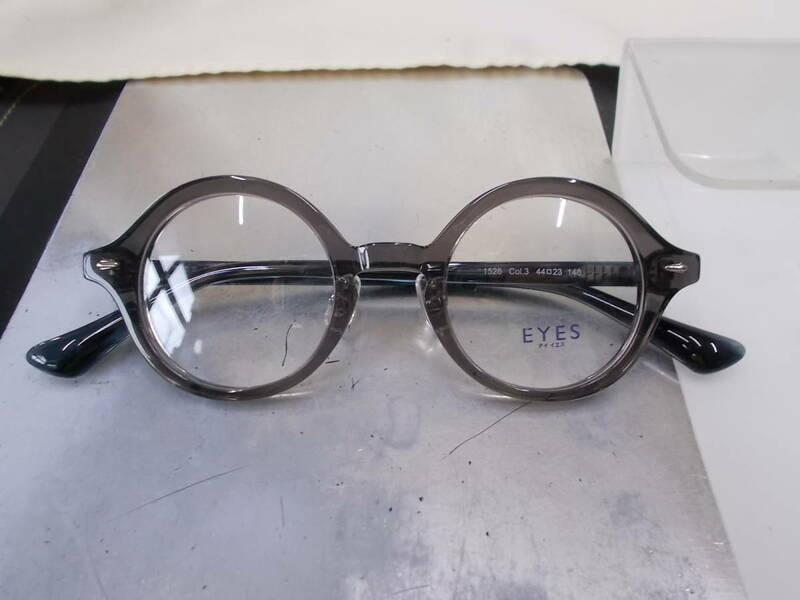 E'YES 超かっこいい 丸眼鏡 フレーム 1526-3 お洒落 クラシカルデザイン 極厚 