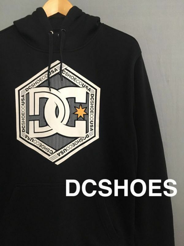 ◎ディーシー シューズ DC SHOES パーカー スケボー 長袖 Sサイズ ブラック&