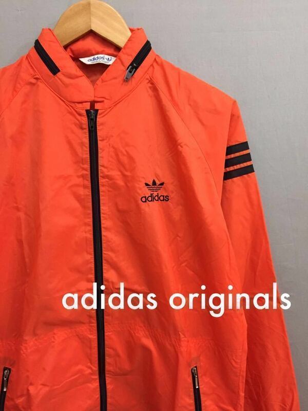 アディダスオリジナルスadidasoriginals 【ビンテージ】ナイロン ジャケット80's デサント オレンジ メンズ Lサイズ ～▼&