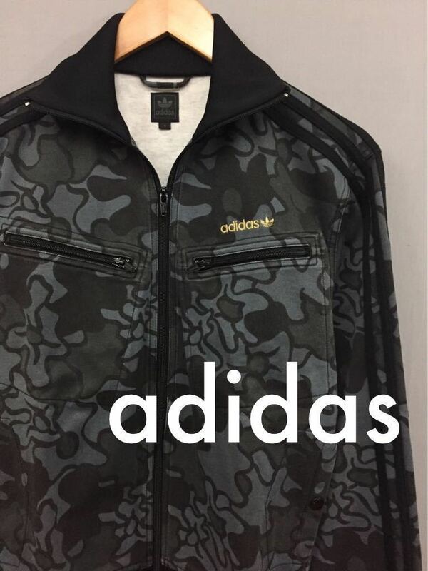 アディダスオリジナルス adidasoriginals トラックジャケット トレフォイル グレー系 メンズ Sサイズ !★&