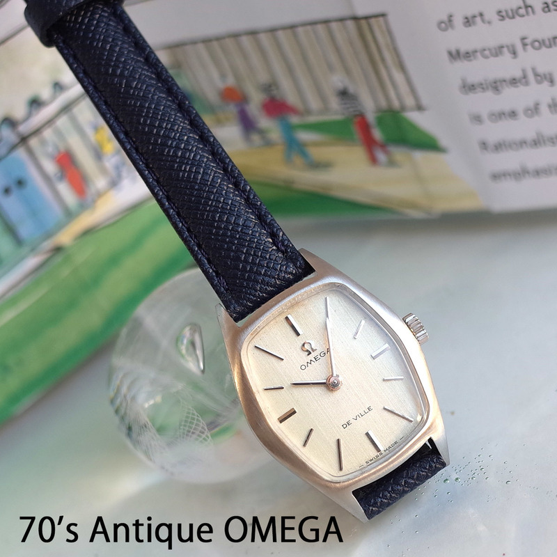 レア オメガ 70's アンティークウォッチ 六角ケース SS 新品革ベルト レディース 手巻 腕時計 OMEGA 1年保証OH済