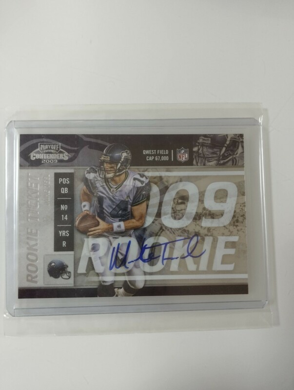 MIKE TELL 2009 NFL PANINI PLAYOFF CONTENDERS ROOKIE TICKET AUTO ルーキー 直筆 サイン カード SEAHAWKS シーホークス