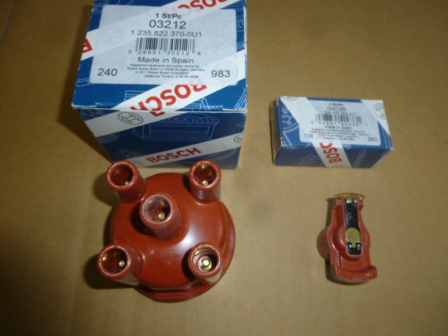 ヴァナゴンT3/1.9DH用デスビキャップ/ローターセット新品BOSCH製スペイン製造品