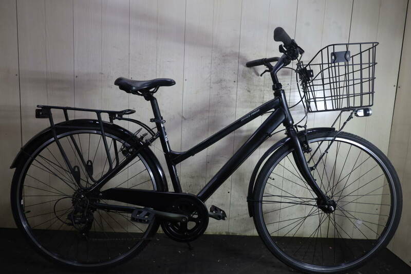 人気美品！office press commuter 700C アルミ シマノ7速 460mm AUTO LED仕様 クロス BLACK