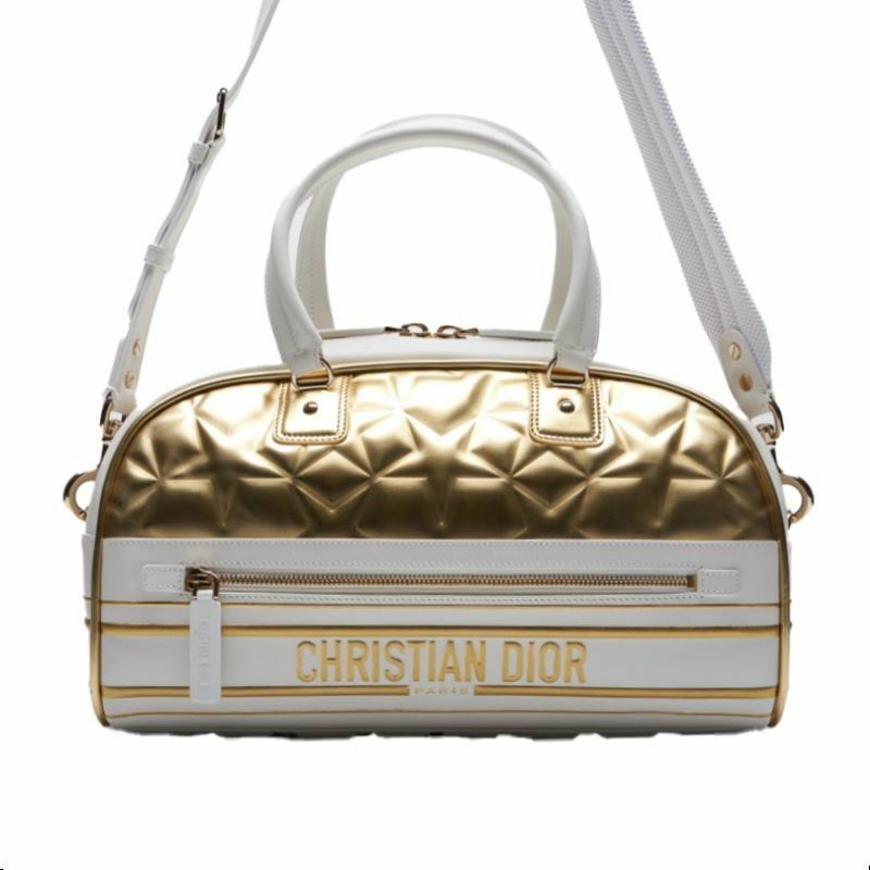 Dior ディオール ディオール 2WAYボストンバッグ レザー×ラバー ゴールド×白（ゴールド金具）レディース バッグ ハンドバッグ