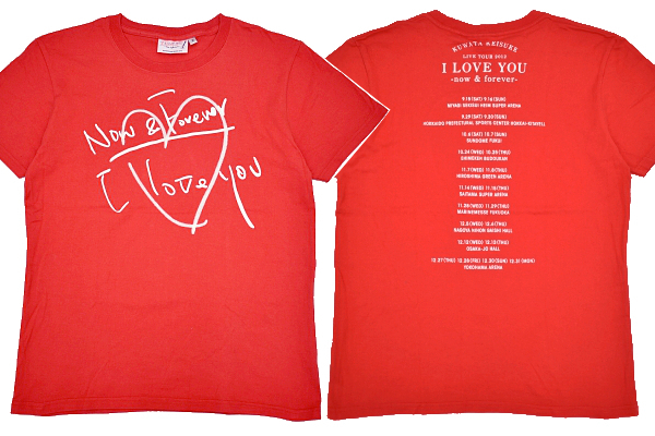 Y-6531★送料無料★美品★SAS 桑田佳祐 LIVE TOUR 2012年 I LOVE YOU -now & forever- サザンオールスターズ★半袖 T-シャツ Ｍ