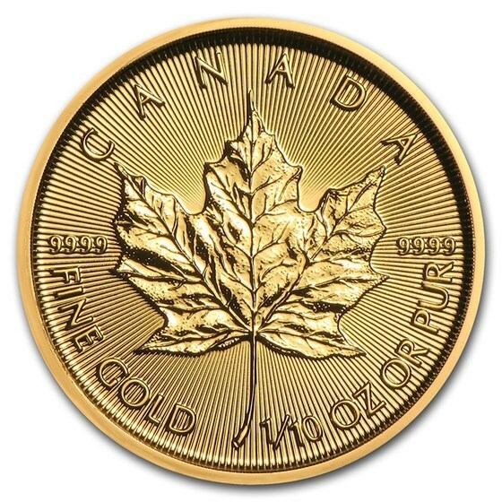 [保証書・カプセル付き] 2021年 (新品) カナダ「メイプルリーフ」純金 1/10オンス 金貨