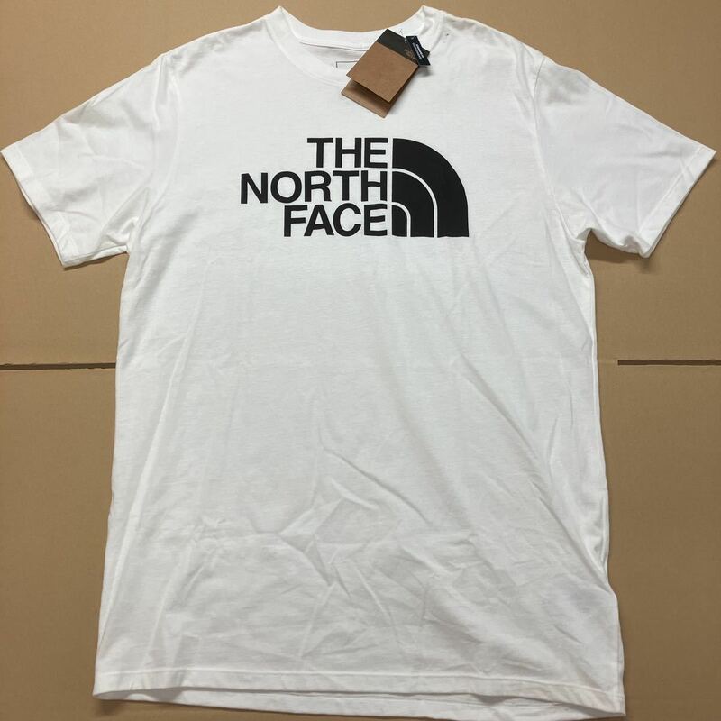 THE NORTH FACE ノースフェイス Tシャツ 未使用 Lサイズ メンズ 半袖 白 ホワイト ロゴ ちょい訳あり