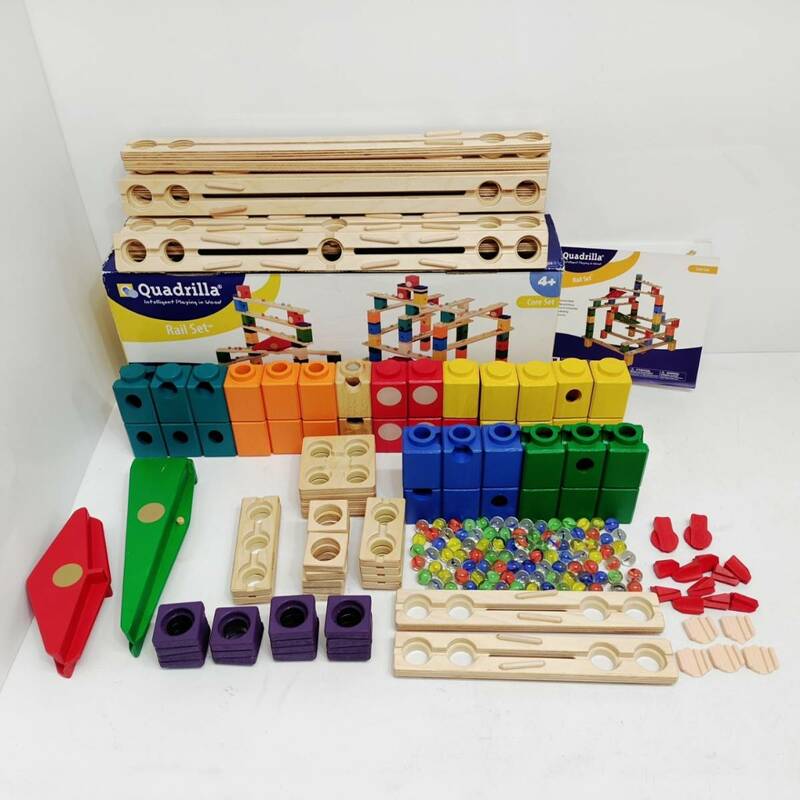 ●クアドリア Rail Set 木製つみき レールセット Quadrilla 知育玩具 おもちゃ トイ キッズ 幼児 子ども L967