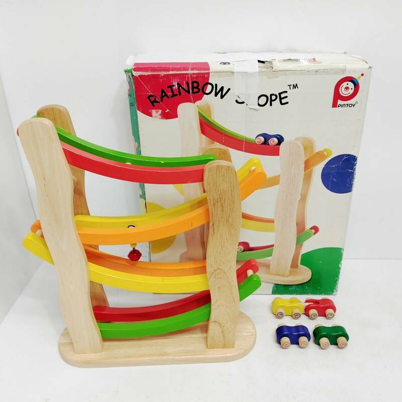 ●ピントーイ レインボースロープ PINTOY 木製 知育玩具 RAINBOW SLOPE おもちゃ キッズ 幼児 子ども L966