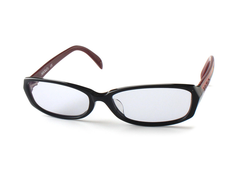 N11332 美品 MAX&Co. マックスアンドコー メガネ 眼鏡 めがね ブラック×レッド 黒×赤 アイウェア M&CO-4009J-B6V 53□15-135