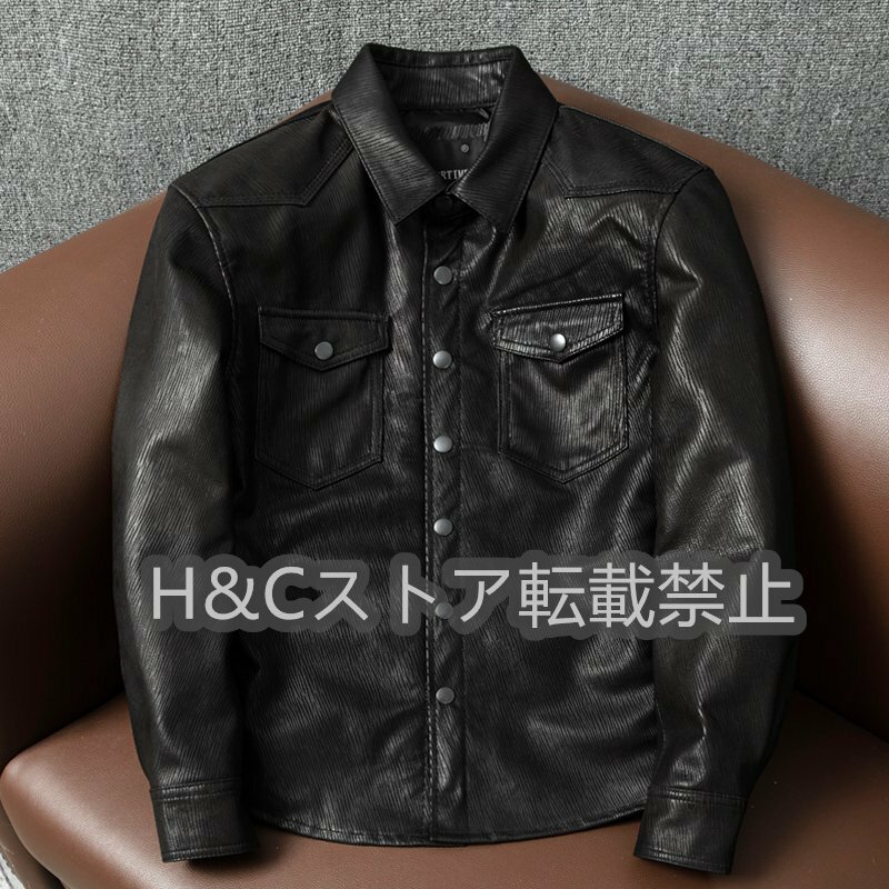 羊革　レザージャケット　柔らかい ジャケット ライダース 本革 メンズファッション 革ジャン 春　Ｍ～4XL 黒