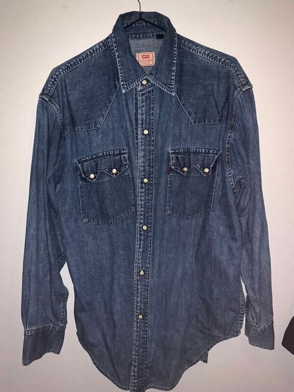 levi's san francisco calデニム シャツ Mサイズ ウエスタンシャツ vintage DENIM シャンブレー BLUE VTG ヴィンテージ 