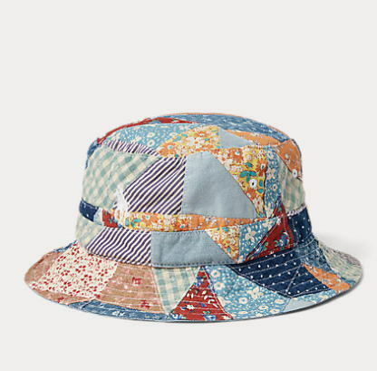 完売！　新作　直営　日本未発売　POLO RALPH LAUREN Cotton Patchwork Bucket Hat　本物をお届けします！希少！