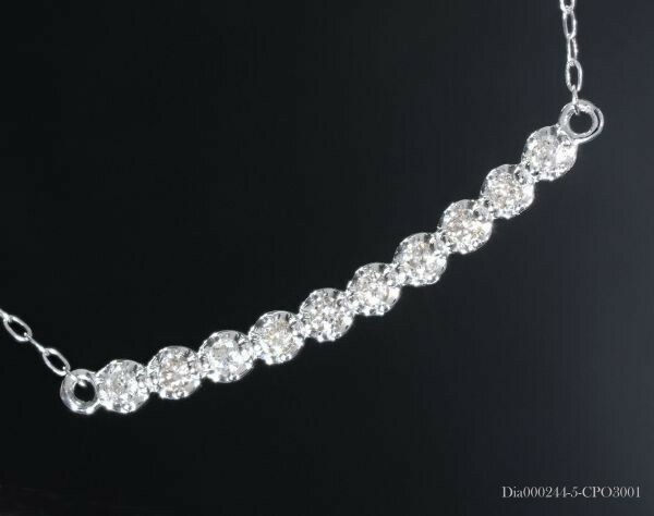 ダイヤモンド ネックレス 最高品質 0.15ct PT850 プラチナ製 国内生産 32412